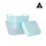 Strucket 4.5L Mini Strainer Bucket with Lid -  Aqua/Clear