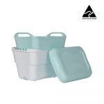 Strucket 4.5L Mini Strainer Bucket with Lid -  Aqua/White