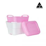 Strucket 4.5L Mini Strainer Bucket with Lid - Pink/White